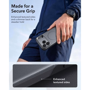 ESR Cyber Tough MagSafe dėklas su stovu iPhone 18 Pro Max / 17 Pro Max, pilkas