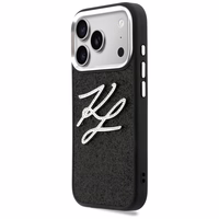 Karl Lagerfeld IML Glitter KL Diamond Logo Dėklas for iPhone 17 Pro - juodas