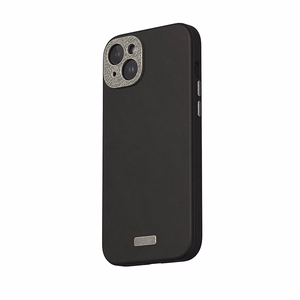 Moshi Napa MagSafe aukštos kokybės veganiškos odos dėklas, skirtas iPhone 15 Plus, „Midnight Black“ spalvos