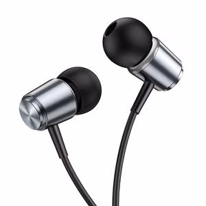 HOCO laidinės ausinės Jack 3,5 mm su mikrofonu M108 pilkos