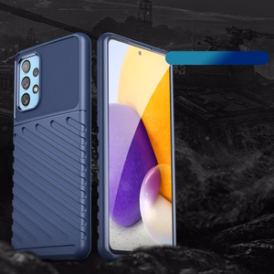 Thunder dėklas telefonui lankstus šarvuotas dėklas Samsung Galaxy A73 mėlyna