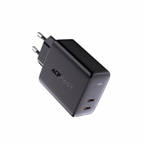 Acefast įkroviklis 2x USB Type C 40W, PPS, PD, QC 3.0, AFC, FCP juodas (A9 juodas)