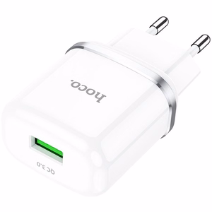 Telefono įkroviklis Hoco USB A QC3.0 3A 18W N3 baltas