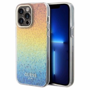 Guess IML Faceted Mirror Disco Iridescent dėklas telefonui iPhone 13 Pro / 13 - įvairiaspalvis