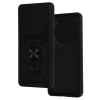 Slenkančios kameros šarvuotas dėklas telefonui Realme 14 Pro Plus 5G juodas