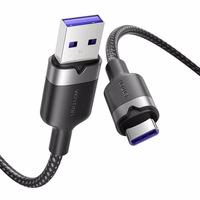 USB 2.0 A į USB-C 6A "Vention CTOBF" 1M kabelis (juodas)