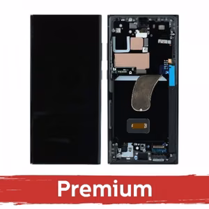 LCD ekranas suderinamas su Samsung S918 S23 Ultra su rėmeliu / Cream / OEM