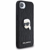 Karl Lagerfeld Monogram Karl Head Pin dėklas telefonui iPhone 16e - juodas