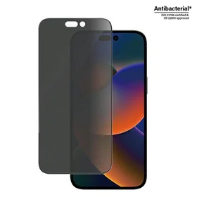 PanzerGlass Ultra-Wide Fit antibakterinis privatumo grūdintas stiklas su pozicionieriumi iPhone 14 Pro Max telefonui