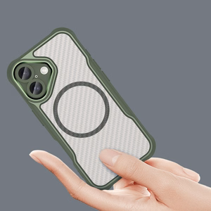 Leading Series Magnetinis silikoninis dėklas telefonui iPhone 16 Plus - žalia