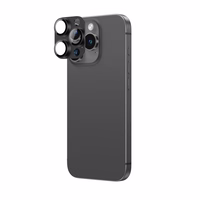 AmazingThing aviacijos klasės lydinio grūdintas stiklas objektyvui iPhone 16 Pro / 16 Pro Max - juodas