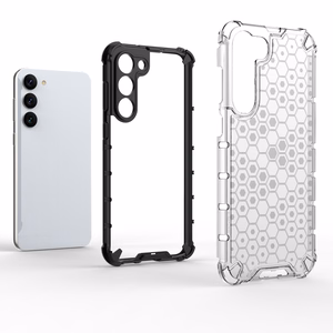 Honeycomb dėklas Samsung Galaxy S23+ šarvuotas hibridinis dangtelis juodas