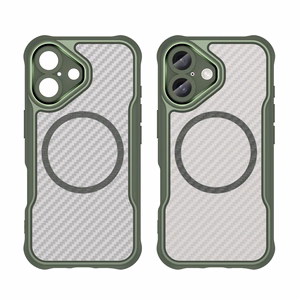 Leading Series Magnetinis silikoninis dėklas telefonui iPhone 16 Plus - žalia