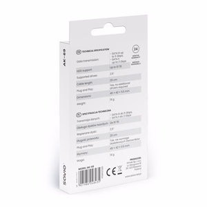 SAVIO AK-69 adapteris USB-C 3.1 Gen 1 (K) – SATA (L) 2,5″ diskams