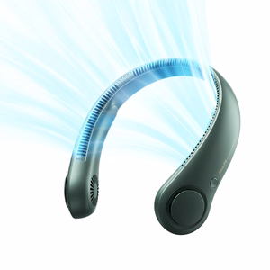 Jisulife Life3 nešiojamasis USB kaklo ventiliatorius, žalias