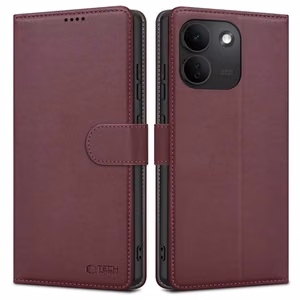 Tech-Protect Wallet dėklas Xiaomi Redmi Note 17 Pro Max 5G, bordo