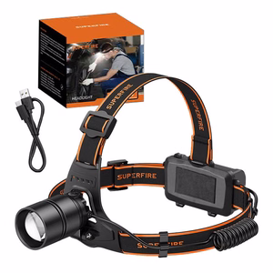 Ant galvos tvirtinamas žibintuvėlis Superfire HL71, 500 lm, USB, 5 režimai
