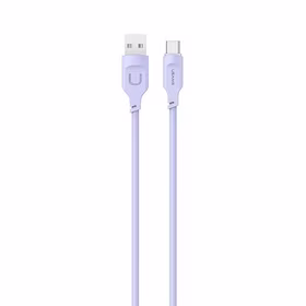 USAMS Laidas USB-C 6A 1,2m Port Display Fast Charging Lithe Series violetinis SJ568USB03 (US-SJ568)