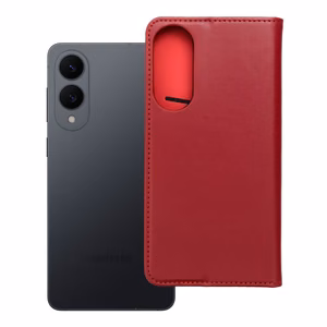 Flip case for Samsung S25 Edge Smart Pro Book leather maroon