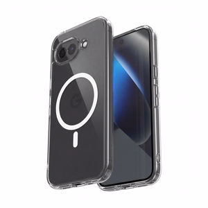 Crong Hybrid Clear Magnetic MagSafe dėklas, skirtas Google Pixel 10a, skaidrus