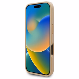 Karl Lagerfeld Hot Stamp MagSafe dėklas iPhone 16 - smėlinas