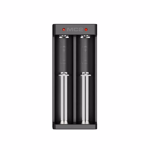Įkroviklis Li-ion 18650 USB-C cilindrinėms baterijoms/elementams – 2 kanalai