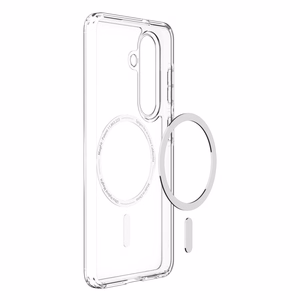 Spigen Ultra Hybrid Mag MagSafe dėklas skirta Samsung Galaxy S26 Plus skaidrus ir baltas