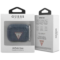 Guess GUACAPTPUJULDB AirPods Pro dėklas tamsiai mėlynas/tamsiai mėlynas Jeans kolekcija