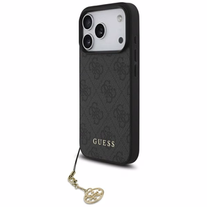 Guess 4G Charms Collection MagSafe dėklas telefonui iPhone 17 Pro - juodas