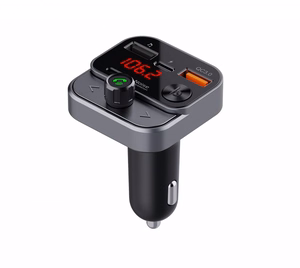 ART FM transmiteris bluetooth 5.0 + USB A QC3.0 + Typ C (iš viso 30W) FM-84B juodas