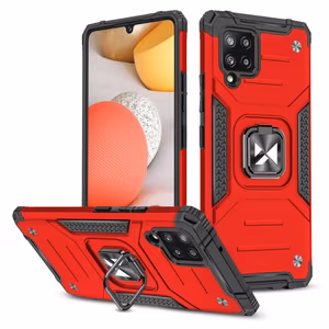 Wozinsky Ring Armor dėklas su stovu tvirtas apsauginis dangtelis Samsung Galaxy A42 5G raudonas