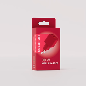 COLORUM wall įkroviklis USB-A + USB-C PD 30W CLS30-AC-02 xMagenta