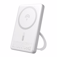 Dudao K28S 20W PD 5000mAh Išorinė baterija su Magnetine funkcija ir stovu - sidabrinė