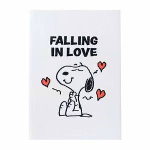 Snoopy Love Season A5 užrašų knygelė pliušiniu viršeliu