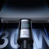 Joyroom S-A16 Pro Prism serijos 30W USB-C - Lightning kabelis su ekranu 1,2 m - juodas