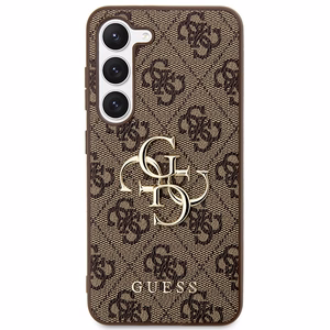 Guess GUHCS23S4GMGBR S23 S911 rudas/rudas kietas dėklas 4G Big Metal Logo