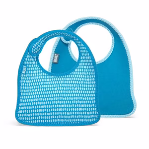 BUILT Mess Mate neopreno seilinukų mažyliams rinkinys, 2 vnt., Dribble Dots Blue