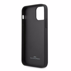BMW Odinis perforuotais šonais dėklas iPhone 12 / iPhone 12 Pro - juodas