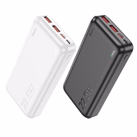 Išorinė baterija Power Bank Hoco J101A PD 20W+Quick Charge 3.0 22.5W 20000mAh balta