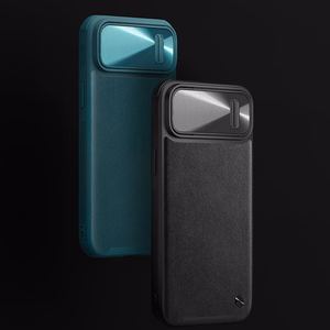 Nillkin CamShield odinis S dėklas iPhone 14 Plus su kameros dangteliu žalias