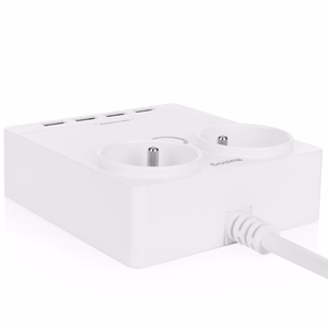 Huslog flat extension cord with 2 sockets EMX-190124