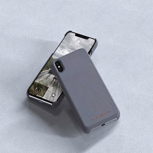 Чехол Nordic Elements Original Gefion для iPhone XS Max, с натуральной древесиной клёна, средне-серый