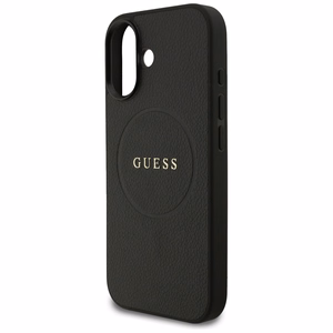 Guess Grūdėtas Žiedas Magnetinis dėklas telefonui iPhone 17 - juodas
