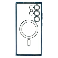 Metalinis magnetinis dėklas telefonui Samsung Galaxy S24 Ultra mėlynas