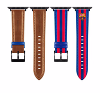 FC Barcelona Apple Watch Band Natūrali oda 44/45" OCFCBAWBBG45 BG