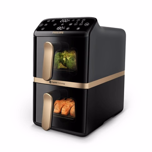 Philips Dual Basket Airfryer NA462/70 4000 Series Power 2750 W Capacity 10 L Rapid Air technology Black