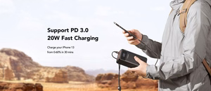 VEGER Išorinė baterija 50000 mAh PD QC3.0 5A 22,5W Tank Lite (W5001) juoda