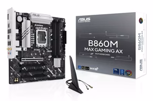 Asus B860M MAX Gaming AX Micro-ATX Mainboard LGA1851 DDR5 4 slots B860MMAXGAMINGAX