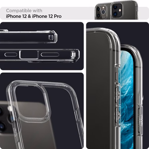 Spigen Ultra Hybrid Dėklas telefonui iPhone 12 / iPhone 12 Pro - Skaidrus