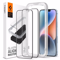 Spigen ALM Glass FC Tempered Glass iPhone 13 / 13 Pro / 14 / 16e - juodas 2 vnt.